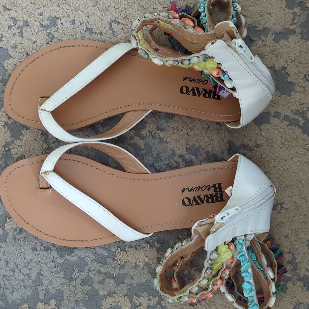 Beaded Brown's sandals